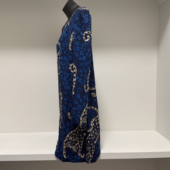 Lilly Pulitzer Tyra Long Sleeve Silk Navy Dress Size 6 New - Picture 3 of 12